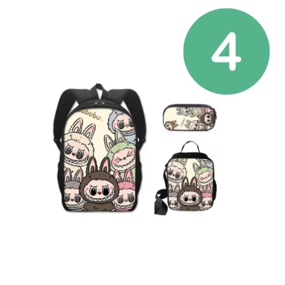 Cute Labubu Monster Design Kids Backpack, Pencil Case & lunchbag - Picture 5 of 6